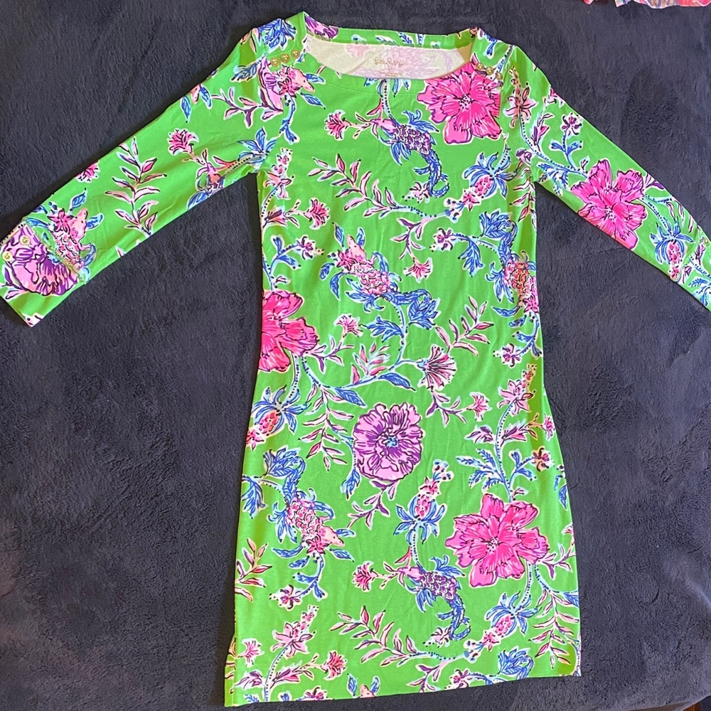 Lilly Pulitzer Floral Green Dress